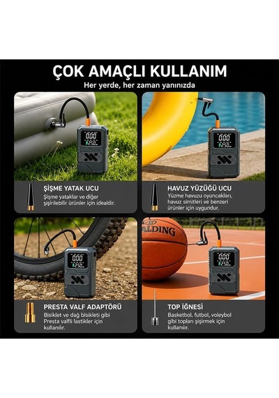4 İn1 Jump Starter Lastik Sisirme Pompası Ve Powerbank Özellikli Starter Akü Takviye Seti, Sıyah