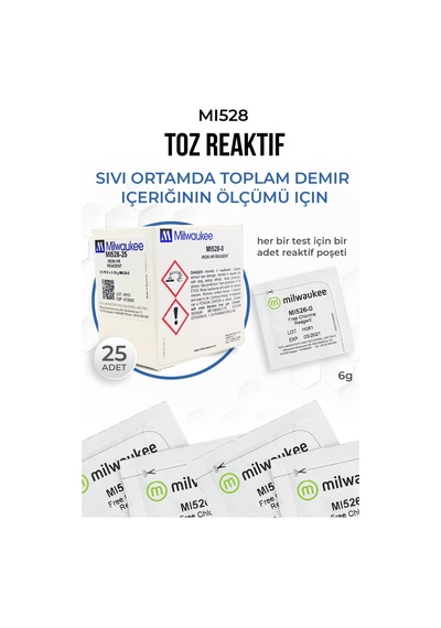 Milwaukee Mı528-25 Demir Reaktif Tozu 6 G Su Test Reaktifi