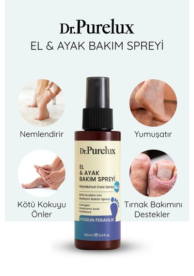 El & Ayak Bakım Spreyi Koku Gidermeye Yardımcı Tırnak Bakım Spreyi 100 Ml
