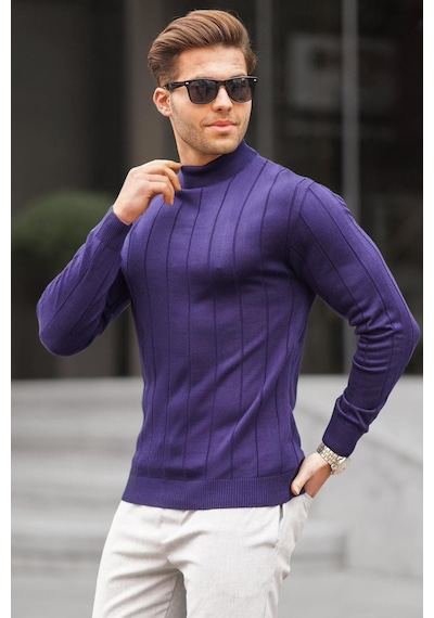 Madmext Lacivert Slim Fit Yarım Balıkçı Yaka Çizgili Tüylenmeyen Erkek Triko Kazak 6344 Lacivert Madmext Lacivert Slim Fit Yarım Balıkçı Yaka Çizgili Tüylenmeyen Erkek Triko Kazak 6344 Lacivert