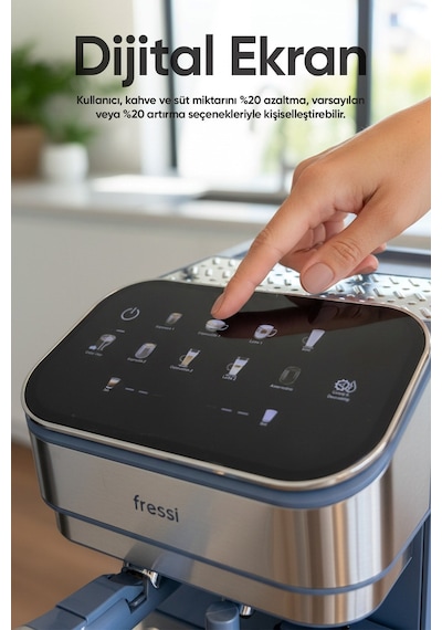 Fressi EM-02 Urban 1350 W Espresso Latte Cappuccino Kahve Makinesi