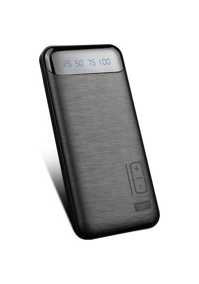 Powerway TX10 10000 mAh Dijital Göstergeli Taşınabilir Şarj Cihazı Powerbank Siyah