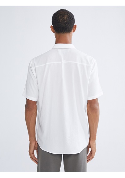 Lcw Vision Beyaz Regular Fit Kısa Kollu Erkek Basic Gömlek
