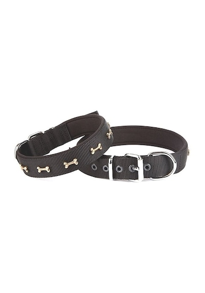 Doggie Konfor Dokuma Kemikli  Boyun Tasması 3X47-55Cm Siyah