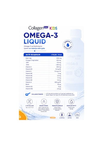 Collagen Forte Omega-3 Kids Liquid 150 ML