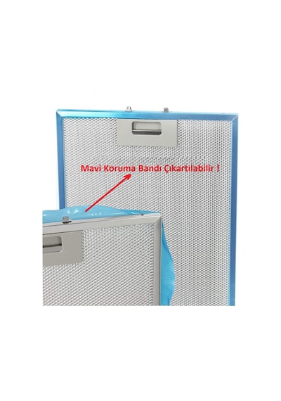 Arçelik Uyumlu P27 Davlumbaz Alüminyum Filtre - Çift Tırnaklı - 2'li Set - 25,3 X 30 Cm