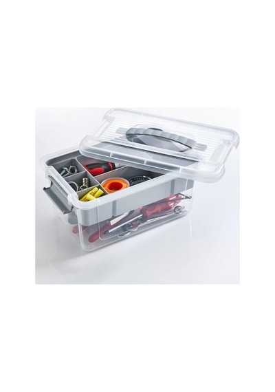 Bölmeli Ve Katlı Plastik Organizer Makyaj Düzenleyici Kilitli Takım Sandığı Organizer Kutu, Taşıma Kulplu Diğer