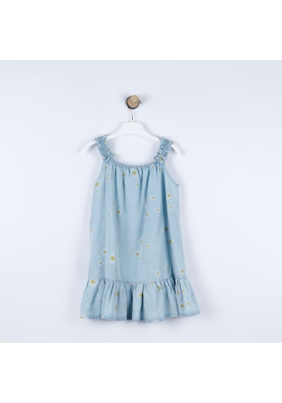 Xo Kids P-003391 Bes 3928 Kız Elbise 2-6 Yaş Mavi