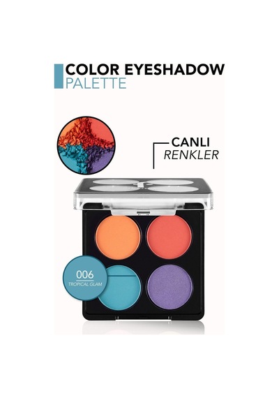 Flormar Mat & Işıltılı Far Paleti - Color Eyeshadow Palette - 006 Tropical Glam- 8682536051200