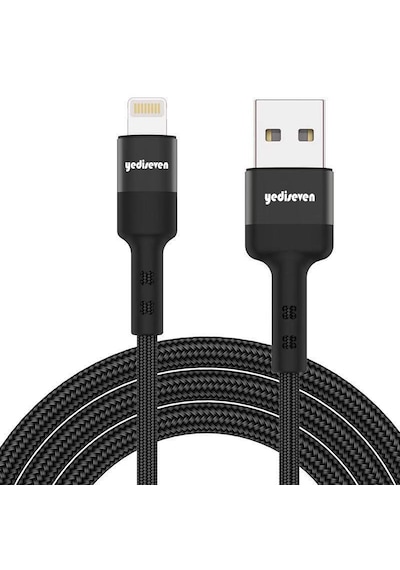 Yediseven K-106 USB A To Lightning 2.4a Apple Uyumlu iPhone Şarj Kablosu 1M
