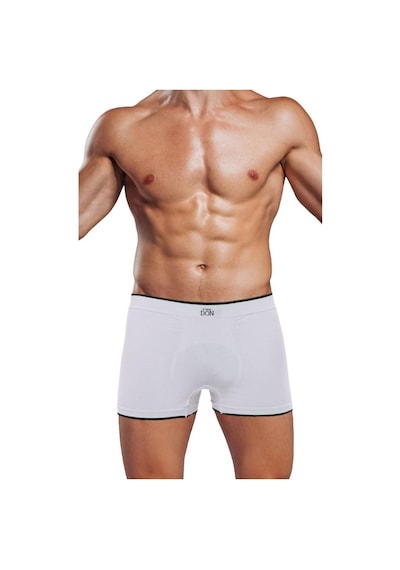 The Don Siyah Çizgili Beyaz Renk Seamless Erkek Boxer