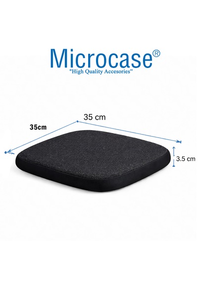 Microcase Ortopedik Memory Foam Nefes Alabilen Kumaş Oturma Minderi 35x35x3,5 Cm Al5517