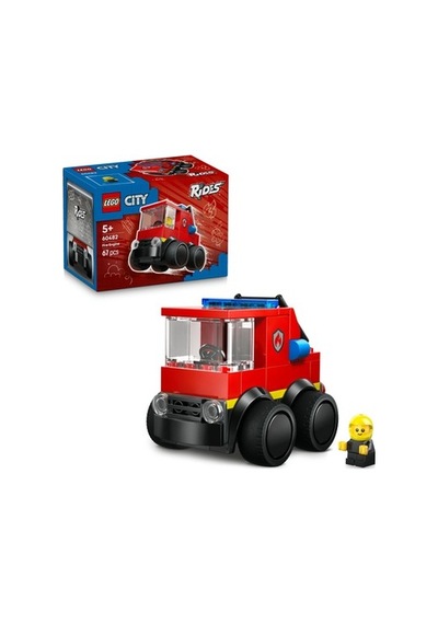 Lego İtfaiye Kamyonu Seti - Mini Araba Ve İtfaiyeci Figürü İle Eğlenceli