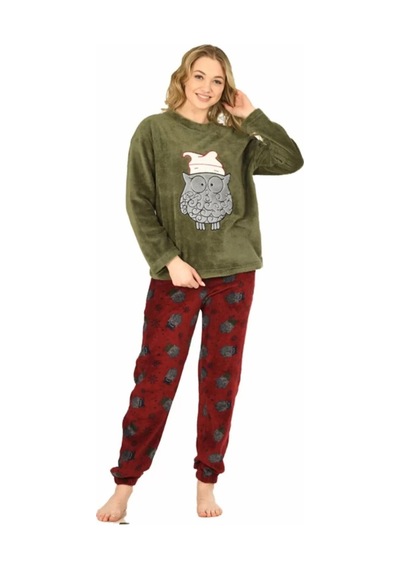 Jiber Kadın Welsoft Kışlık Pijama Takımı 3917 - 1 Adet 001