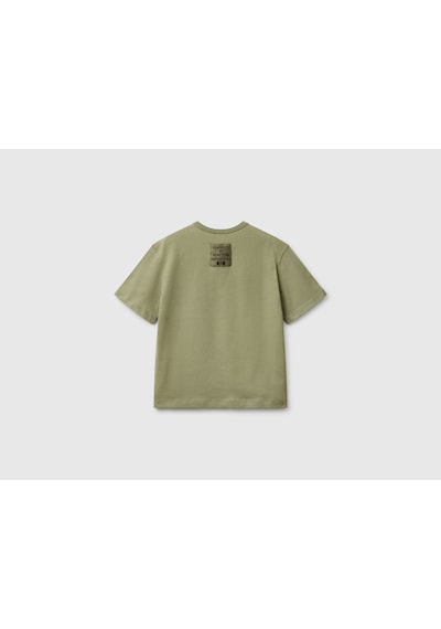 Mayoral Benetton Erkek Çocuk Logo Baskı Detaylı Oversize T-shirt