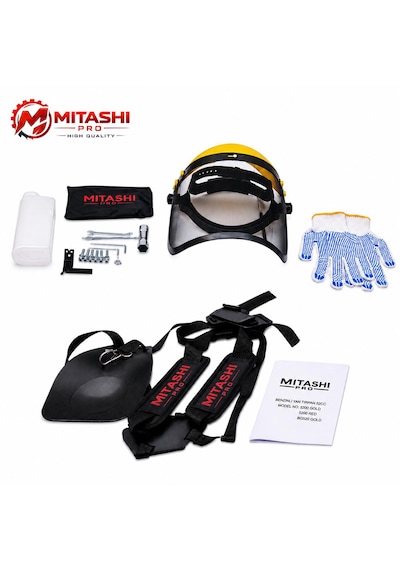 Mitashi Pro Benzinli Euro5 Benzinli Yan Makine Zeytin Silkeleme + Toprak Çapalama + Dal Budama + Çim Biçme Full Paket