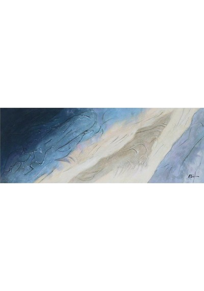 Soyut Gold Kabartma El Yapımı Yağlı Boya Tablo 135x59cm