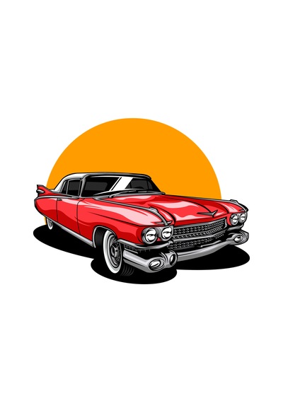 Paybuy Klasik Araç Krom Detaylı Retro Tasarım Baskılı Kadın Tişört Beyaz