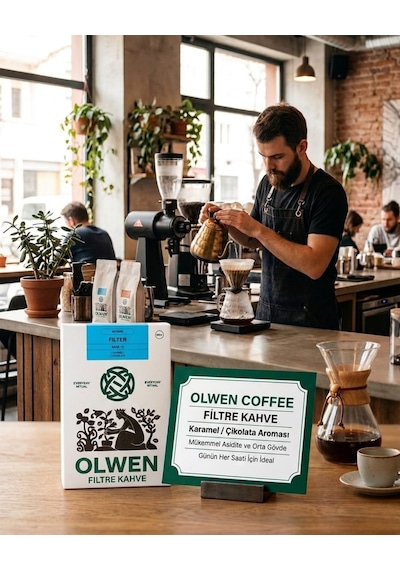 Olwen Coffee Öğütülmüş Ve Demlemeye Hazır Filtre Kahve - 250 Gr 2'li Set Base 2 Çikolata, Karamel, Yoğun