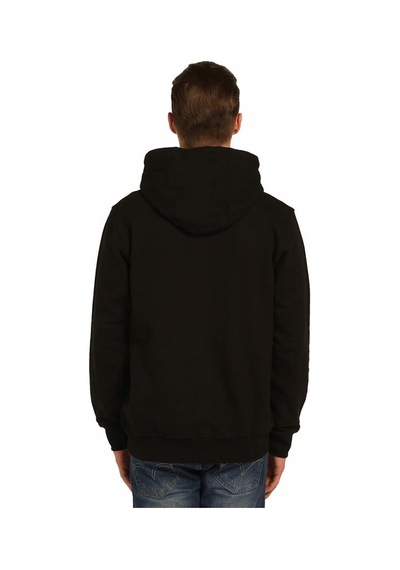 Bant Giyim - One Piece Luffy Siyah Kapüşonlu Sweatshirt Siyah