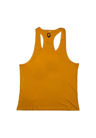Top Glory Fitness Gym Tank Top Atlet Sporcu Atleti Sarı 5030 Sarı