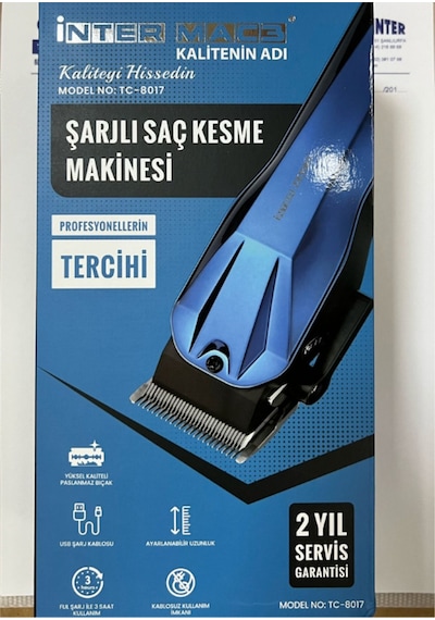 İnter Mac3 Şarjlı Saç Kesme Makinesi Tc-8017 5067