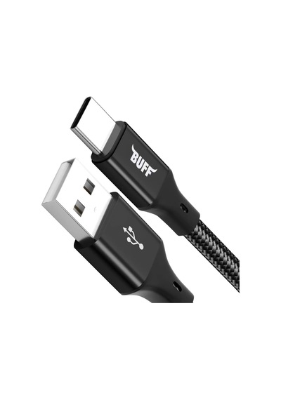 Buff Bl71 Usb To Type-c 2.4a 1.2m Örgülü Data Ve Şarj Kablosu Siyah