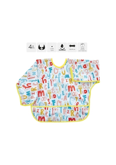 Babyjem Baskılı Blw Kollu Mama Önlüğü Harf Desen