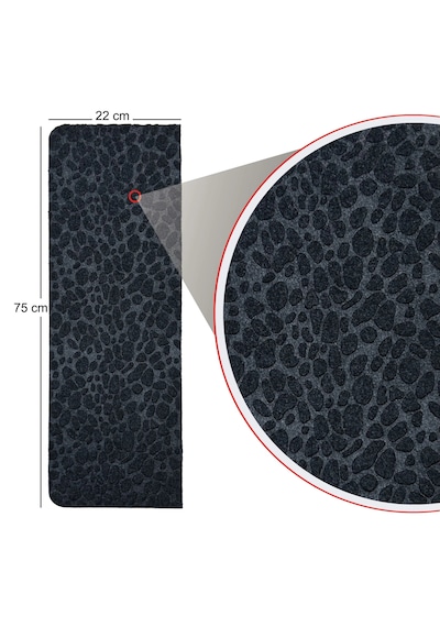 Tink Antrasit Kaydırmaz Keçe Merdiven Matı 22x75 Cm 7 Adet