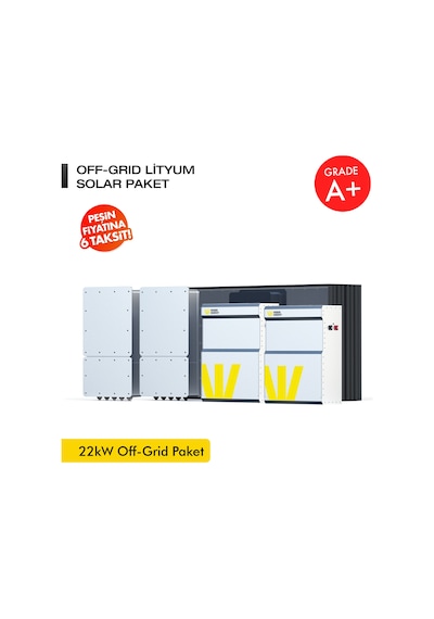 Werer Energy   22kW Off-Grid Solar Paket - LiFePO4 Batarya/Inverter/Solar Panel