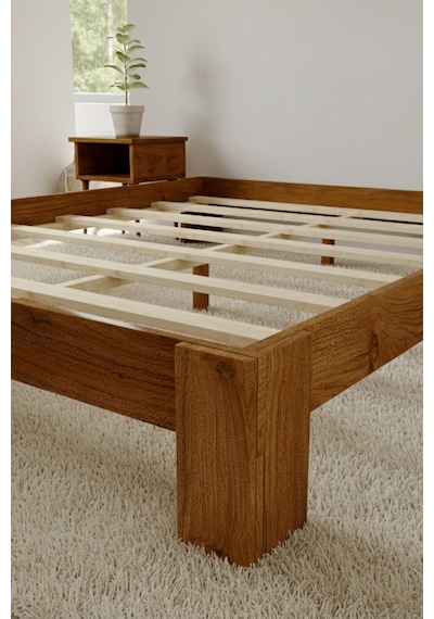 Soft Masif Ahşap Karyola Ceviz 90x190