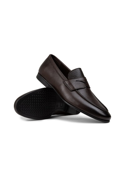 Deery Hakiki Deri Kahverengi Erkek Loafer Ayakkabı - 01988mkhvc01 Kahverengi