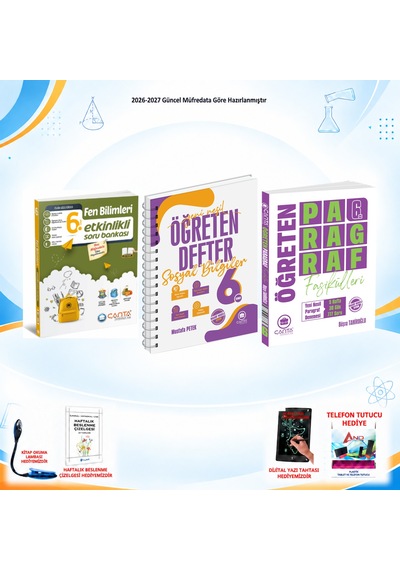 Çanta Yayınları 2026-2027 6. Sınıf Tüm Dersler 3 Kitap Fen Soru/sos Defter/paragraf Set