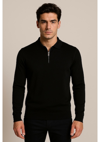 Ncs Jeans Erkek Triko Polo Yaka Siyah 3773 Siyah