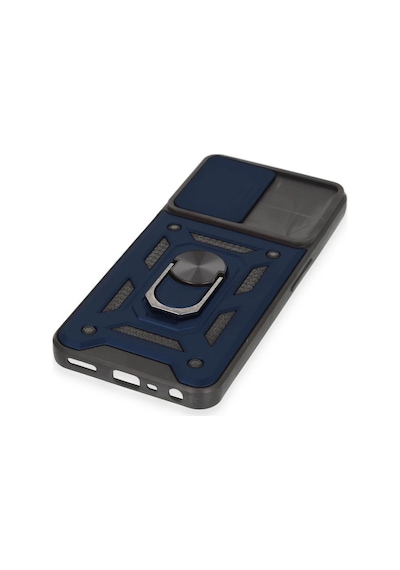 Bezos Realme C35 Kılıf Pars Lens Yüzüklü Silikon - Lacivert Bty