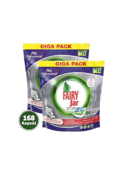 Fairy Jar Platinum Bulaşık Makinası Deterjanı 2 x 84 Tablet