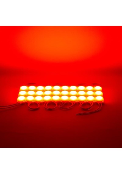 12v Parmak Lamba 3-ledli Kablolu Kırmızı 94 20 Mm