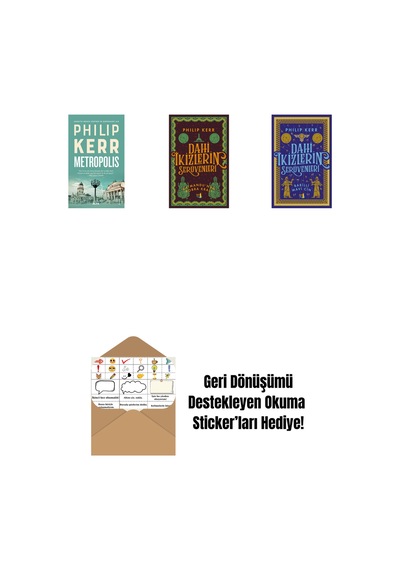 Metropolis + Dahi İkizlerin Serüvenleri - Katmandu'nun Kobra Kralı + Dahi İkizlerin Serüvenleri - Babilli Mavi Cin + Okuma Sticker'ları