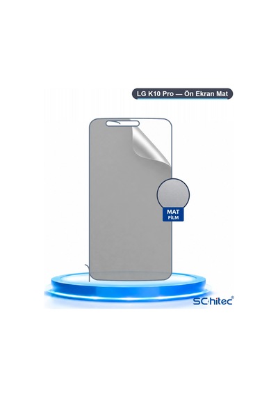 Schitec Lg K10 Pro Uyumlu Ön Yüzey Mat Hidrojel Ekran Koruyucu
