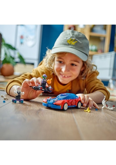 LEGO® Marvel Örümcek Adam Yarış Arabası ve Venom Green Goblin 76279-7+ Yaratıcı Oyuncak Yapım Seti - 227 Parça