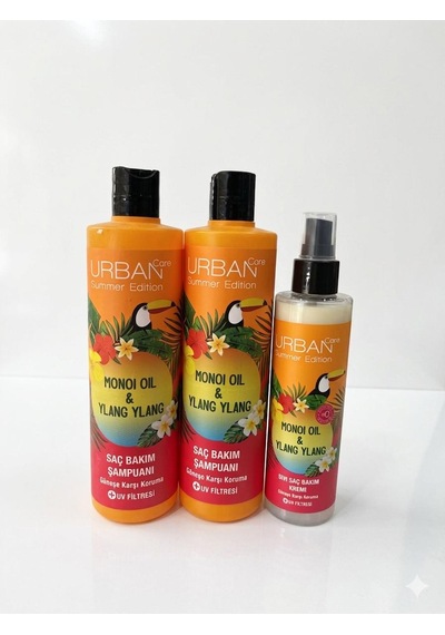 Urban Monoı Oil Yılang & Ylang Set Sette 2 Adet 2 350 Ml:700 Ml Şampuan +1 Adet Sıvı Saç Bakım Kremi 1 200 Ml