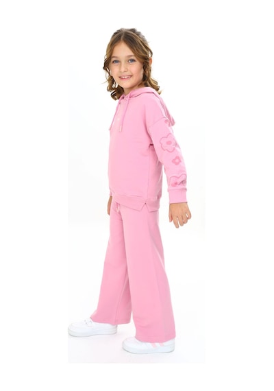 Toontoy Kids Toontoy Kız Çocuk 2'li Takım Kolu Baskılı Kapüşonlu Yırtmaçlı Sweatshirt & Beli Lastikli Bol Paça Eşofman Altı - 2 İplik Gül Kurusu Toontoy Kids Toontoy Kız Çocuk 2'li Takım Kolu Baskılı Kapüşonlu Yırtmaçlı Sweatshirt & Beli Lastikli Bol Paça Eşofman Altı - 2 İplik Gül Kurusu