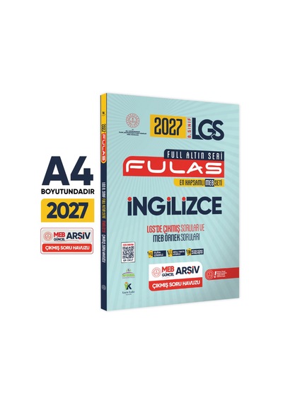 2027 8.sınıf Full Lgs Altın Seri Fulas Lgs/meb Örnek Çıkmış Modüler Soru Bankası Çözümlü Sözel Set