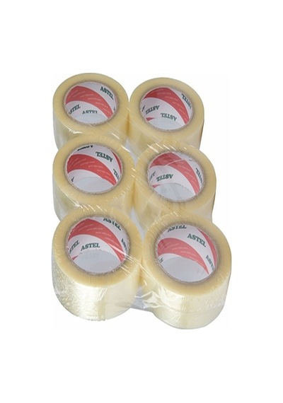 Koli Bandı 45x100 Astel Koli Bantı 6 Adet Şeffaf Koli Bandı
