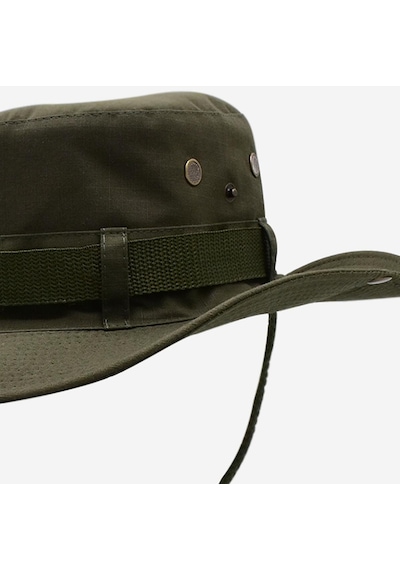 Külah Haki Yeşil Outdoor Şapka Uv Korumalı Bucket Safari Şapkası - Haki