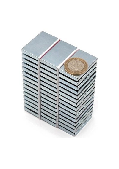 1 Adet 40x25x5 Mm Neodyum Mıknatıs - Dikdörtgen