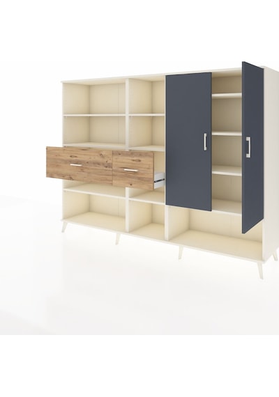 Hyperion Dolap 10 Raflı 2 Çekmeceli 2 Kapaklı 220x44x163 Aytaşı-a Aytaşı-antrasit/çam Hyperion Dolap 10 Raflı 2 Çekmeceli 2 Kapaklı 220x44x163 Aytaşı-a Aytaşı-antrasit/çam