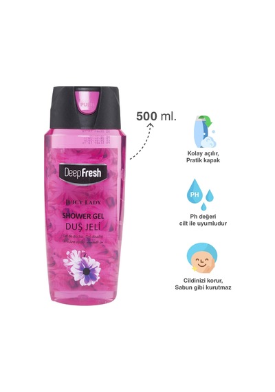 Pratik Kapaklı Duş Jeli Juicy Lady 500 Ml Diğer