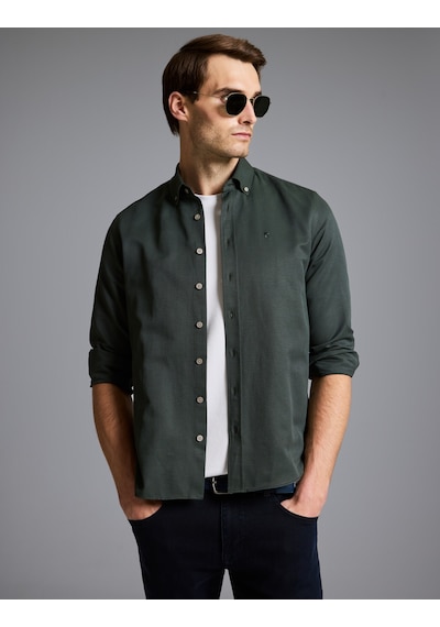 Pierre Cardin Koyu Haki Slim Fit Uzun Kollu Gömlek 50325365-vr111