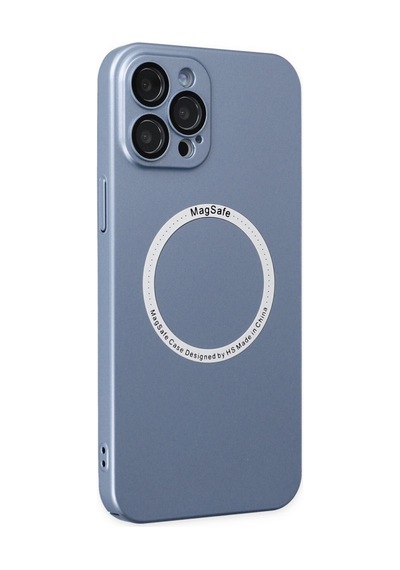 Apple iPhone  Uyumlu,  12 Pro Kılıf Jack Magneticsafe Lens Silikon - Sierra Blue